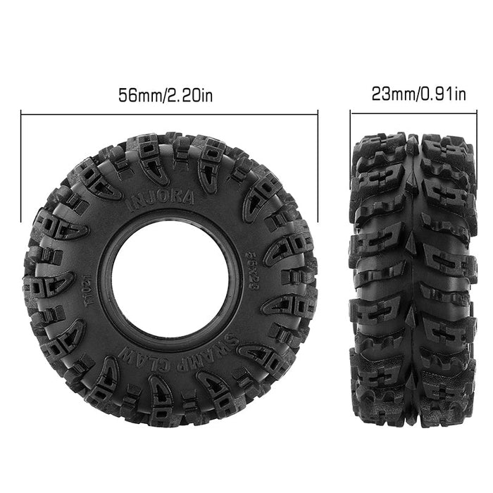 YQT-1021 INJORA Swamp Claw 1.0" M/T Tires (4) (56mm/64mm)