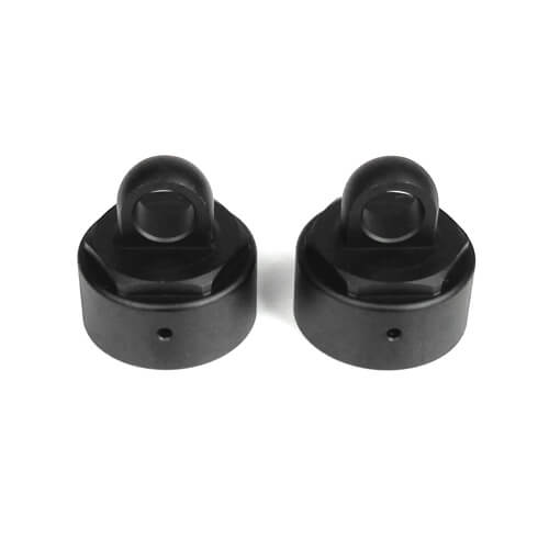 TKR6003B - Tekno – Non-Vented Shock Caps (aluminum, black anodized, 2pcs)