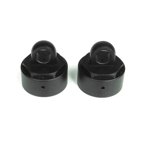 TKR6003 - Tekno – Vented Shock Caps (aluminum, gun metal anodized, 2pcs)