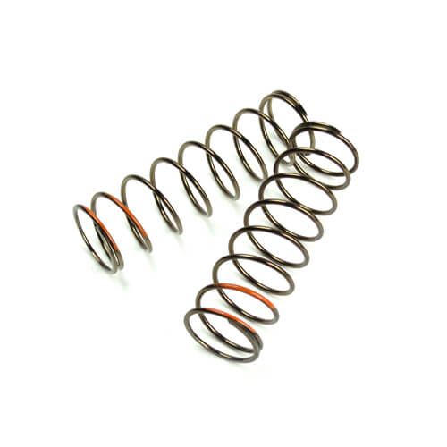 Tekno TKR8767 – LF Shock Spring Set (front, 1.6×9.0, 4.91lb/in, 75mm, orange)