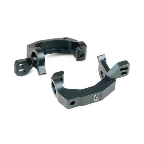 TKR9048B Tekno Spindle Carriers (revised, L/R, aluminum, 18 degree, 2.0)