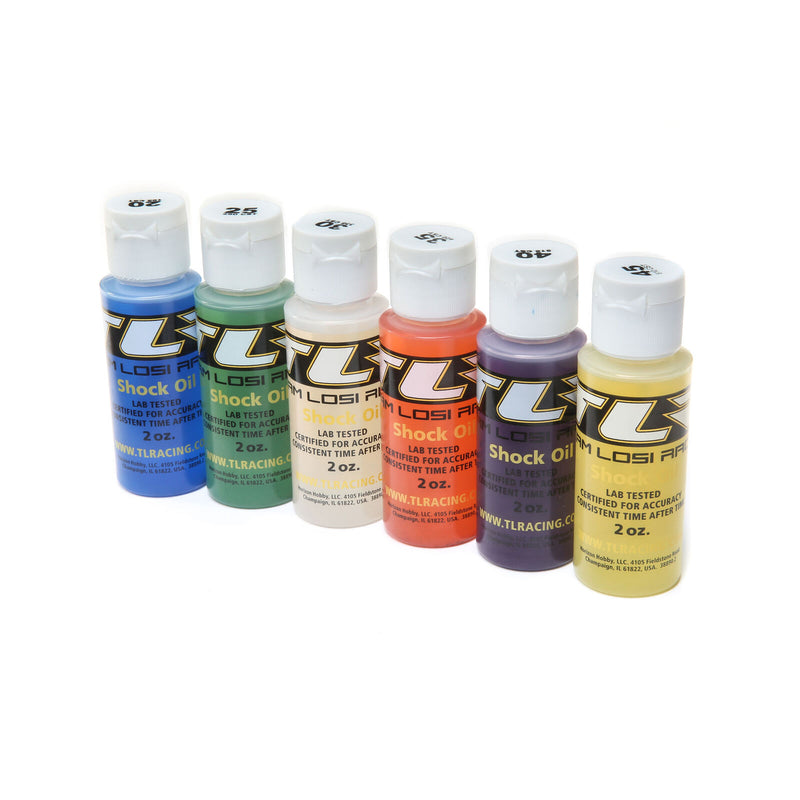 TLR74020 TLR Shock Oil, 6Pk, 20, 25, 30, 35, 40, 45, 2oz