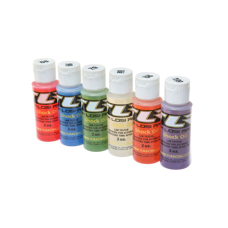 TLR74021 TLR Shock Oil, 6Pk, 50, 60, 70, 80, 90, 100, 2oz