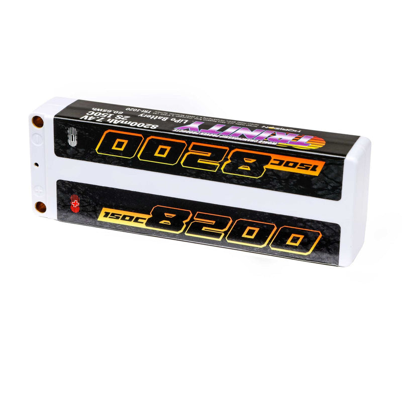 TEP-1020 Trinity 7.4V 8200mAh 2S 150C Stick LiPo Battery, 5mm Bullets