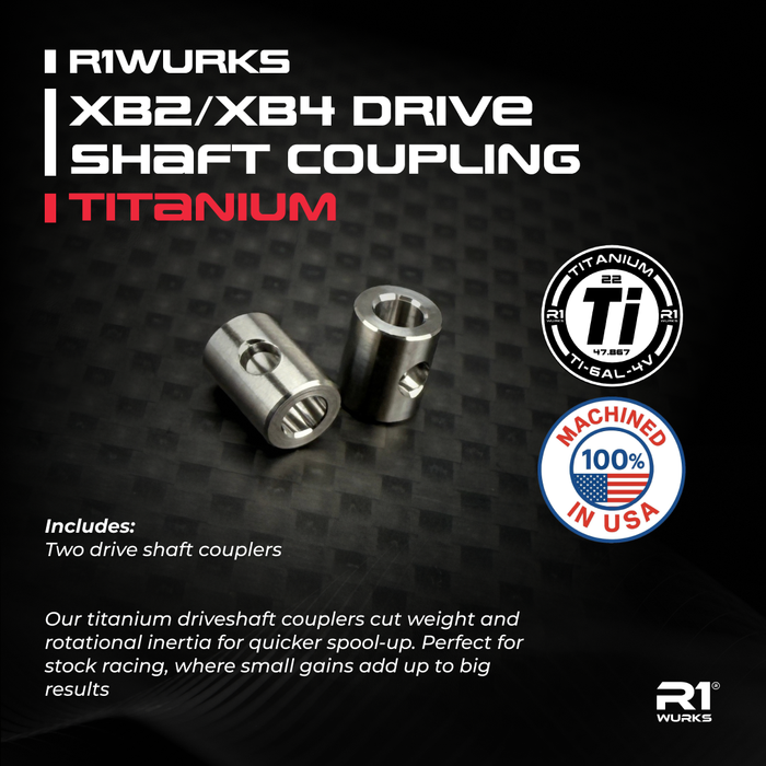 900249 R1 Wurks Fits XB2/XB4 Drive Shaft Coupling, Titanium