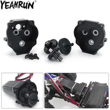 B190225 YEAHRUN Metal Gearbox Assembly Transmission with Internal Gears for 1/18 RC Crawler Car