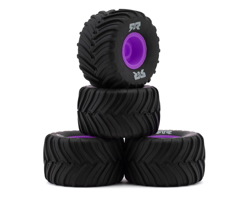 ARA-2611 Arrma Grom dBoots Chevron MT Pre-Mounted Tires (Purple) (4) (MINI Gorgon/Quake)