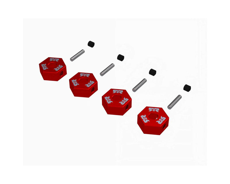 ARA-2982 Arrma Grom Aluminum 12mm Wheel Hex Adapters (Red) (4) (Quake/Gorgon/Granite)