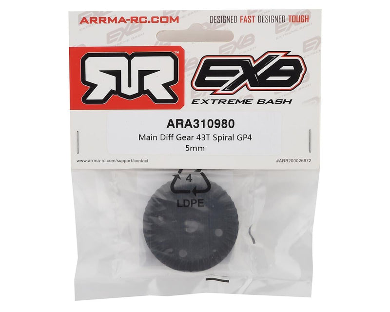 ARA310980 Arrma Kraton EXB Spiral Cut Main Differential Gear (43T)