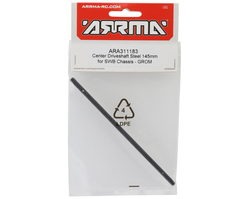 ARA311183 Arrma Granite Grom 145mm Steel Center Driveshaft (SWB Chassis)