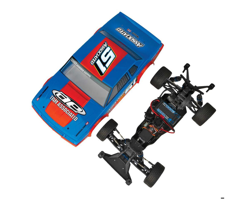 70033 Team Associated SR10M RTR Electric Brushless 2WD Dirt Oval Car (Blue) w/2.4GHz Flysky FS-G4P Radio