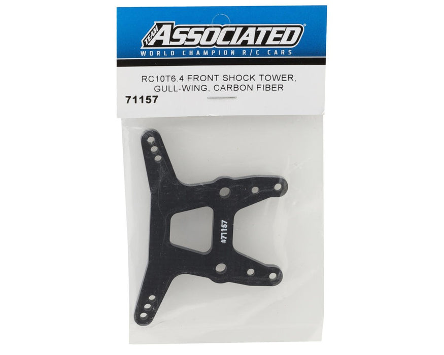 71157 Team Associated RC10T6.4 Carbon Front Shock Tower (Gullwing Arm)