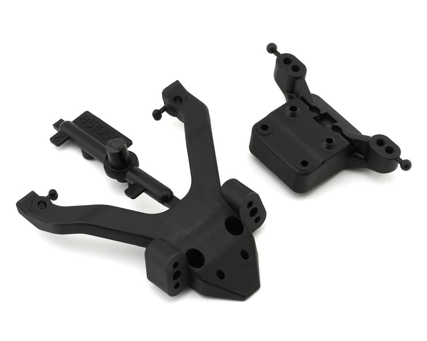 71182 Team Associated RC10B6.4 Front Top Plate And Ballstud Mount, Angled