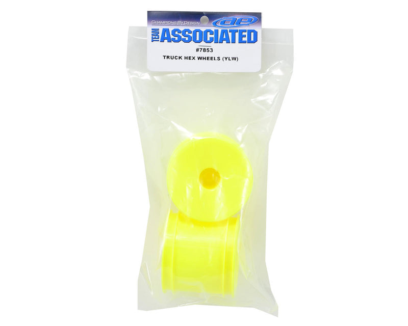 7853 Team Associated 2wd Truck Wheels 2.2, 12mm Hex Yellow