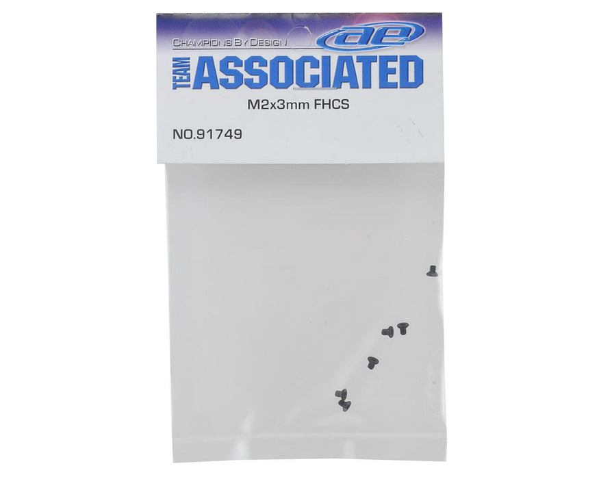 91749 Team Associated 2x3mm Flat Head Screws (6)