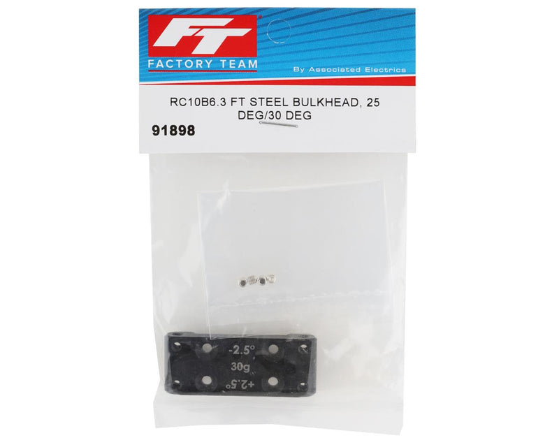 91898 Team Associated RC10B6/RC10T6 Factory Team Steel Bulkhead (Black)