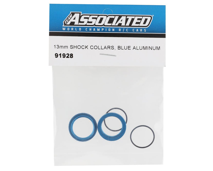 91928 Team Associated 13mm Shock Collars (Blue)