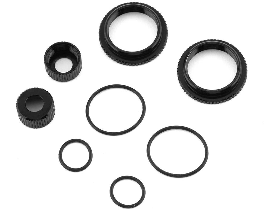 91929 Team Associated 13mm Shock Collar & Seal Retainer Set (Black) (B6.4, B7)
