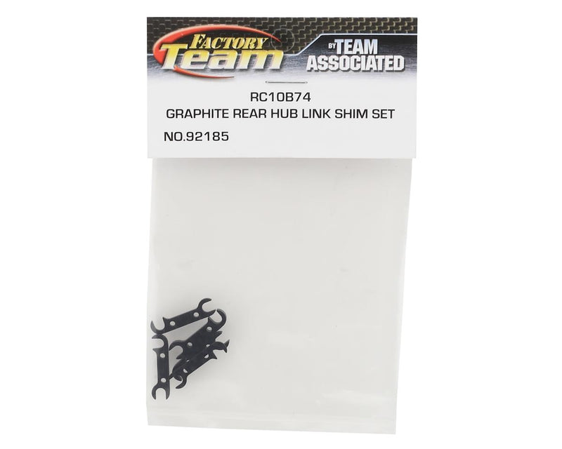 Team Associated 92185 RC10B74 Graphite Rear Hub Link Shim Set