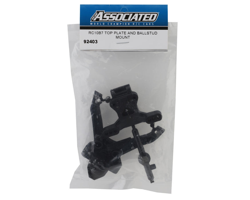 92403 Team Associated RC10B7 B7 Top Plate & Ballstud Mount Set