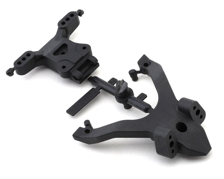 92404 Team Associated RC10B7 B7 Top Plate & Ballstud Mount Set, Carbon