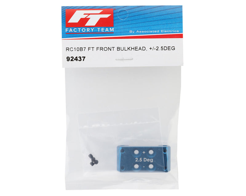 92437 Team Associated RC10B7 B7 Factory Team Aluminum Front Bulkhead (+/-2.5 Deg)
