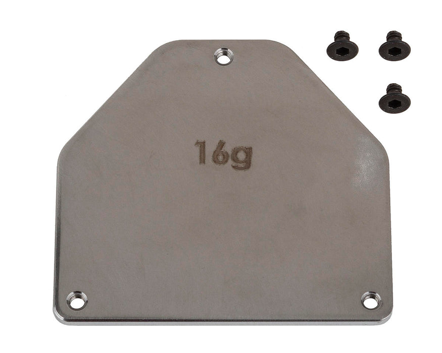 92445 Team Associated RC10B7 B7 FT Steel Servo Weight Plate, 16g