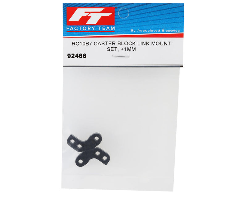 92466 Team Associated RC10B7 B7 Factory Team Caster Block Link Mounts (+1mm) (2)