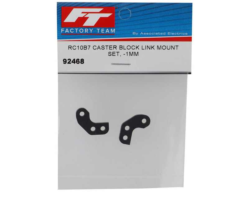 Team Associated 92468 RC10B7 Factory Team Caster Block Link Mounts (-1mm) (2)