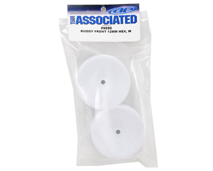 9690 Team Associated 12mm Hex 2.2 Front Buggy Wheels (2) (B6) (White)