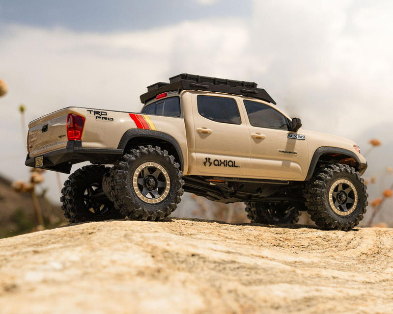 AXI-3289T ***PRE-ORDER*** Axial SCX30 Toyota Tacoma TRD Pro 1/30 4WD RTR Scale Mini Crawler w/2.4GHz Radio, Battery & Charger