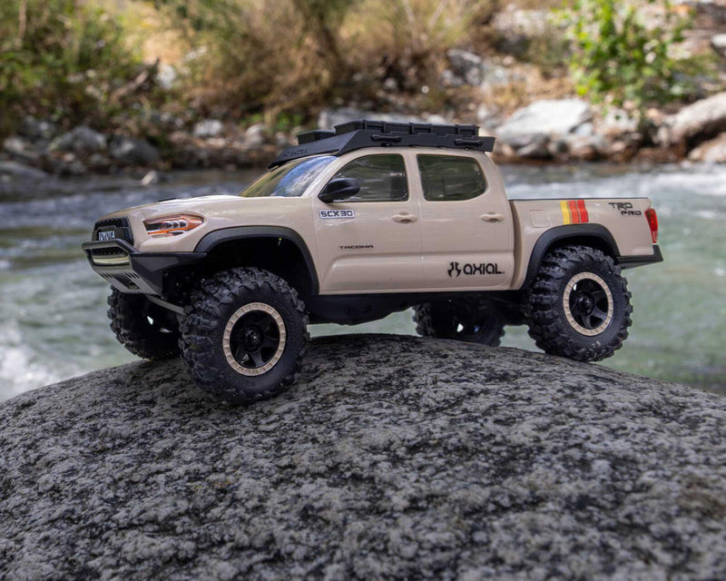 AXI-3289T ***PRE-ORDER*** Axial SCX30 Toyota Tacoma TRD Pro 1/30 4WD RTR Scale Mini Crawler w/2.4GHz Radio, Battery & Charger