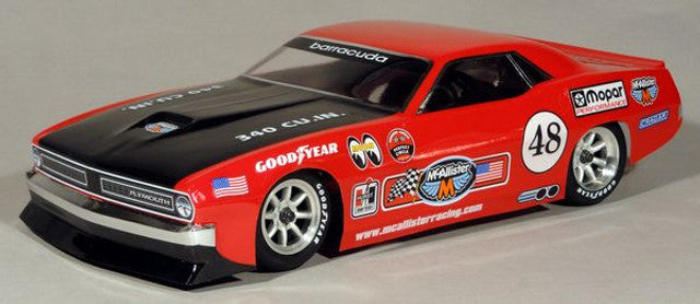 315L McAllister Racing 1970 AAR Cuda VTA Body, 1/10th 200mm, Lightweight .025