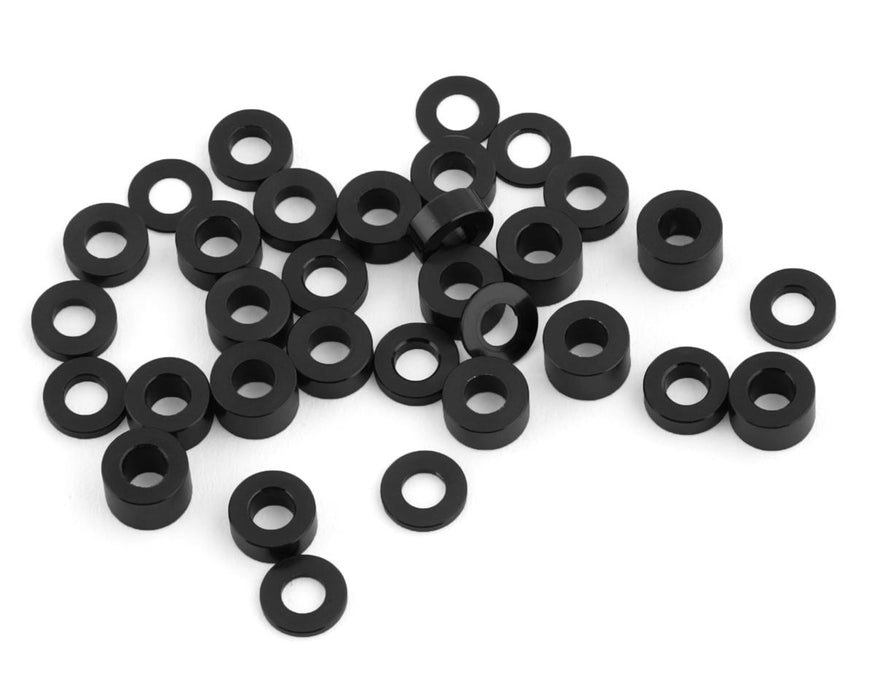 Team Brood 3x6mm 6061 Aluminum Ball Stud Washer Full Kit (Black) (32) TBR-6061BSWFKITB