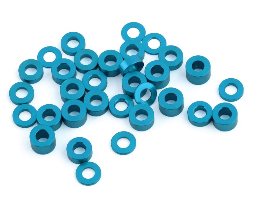 Team Brood 3x6mm 6061 Aluminum Ball Stud Washer Full Kit (Light Blue) (32) BRO-TBR-6061BSWFKITL