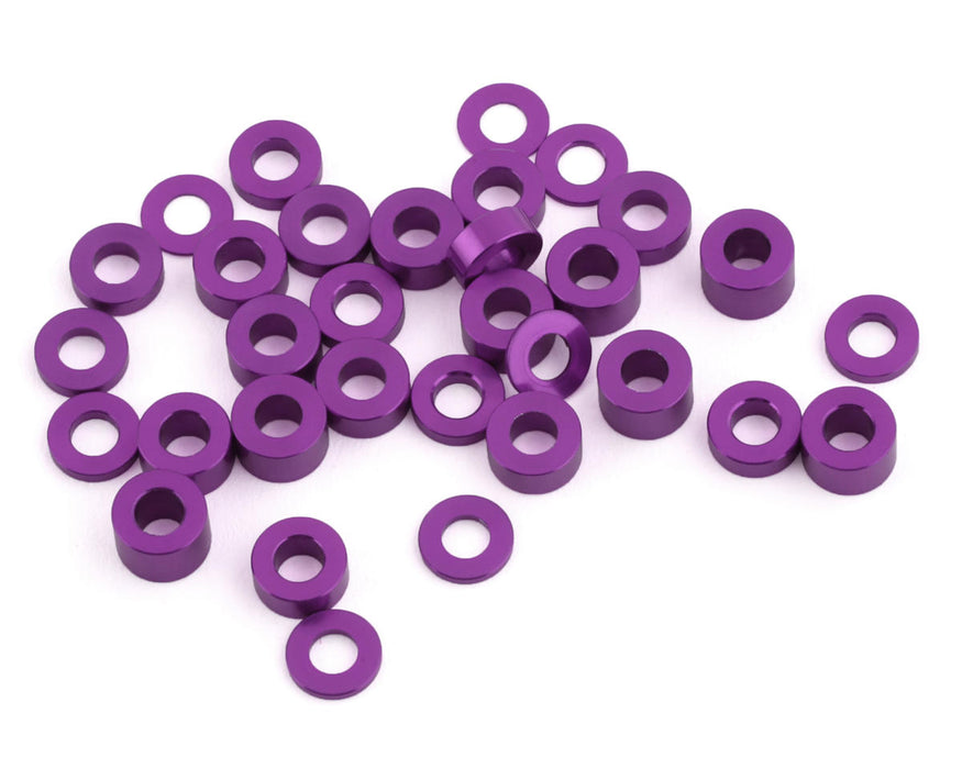 Team Brood 3x6mm 6061 Aluminum Ball Stud Washer Full Kit (Purple) (32) TBR-6061BSWFKITP