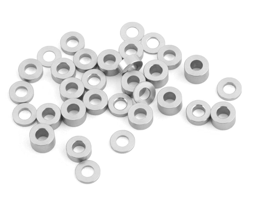 Team Brood 3x6mm 6061 Aluminum Ball Stud Washer Full Kit (Silver) (32) TBR-6061BSWFKITS