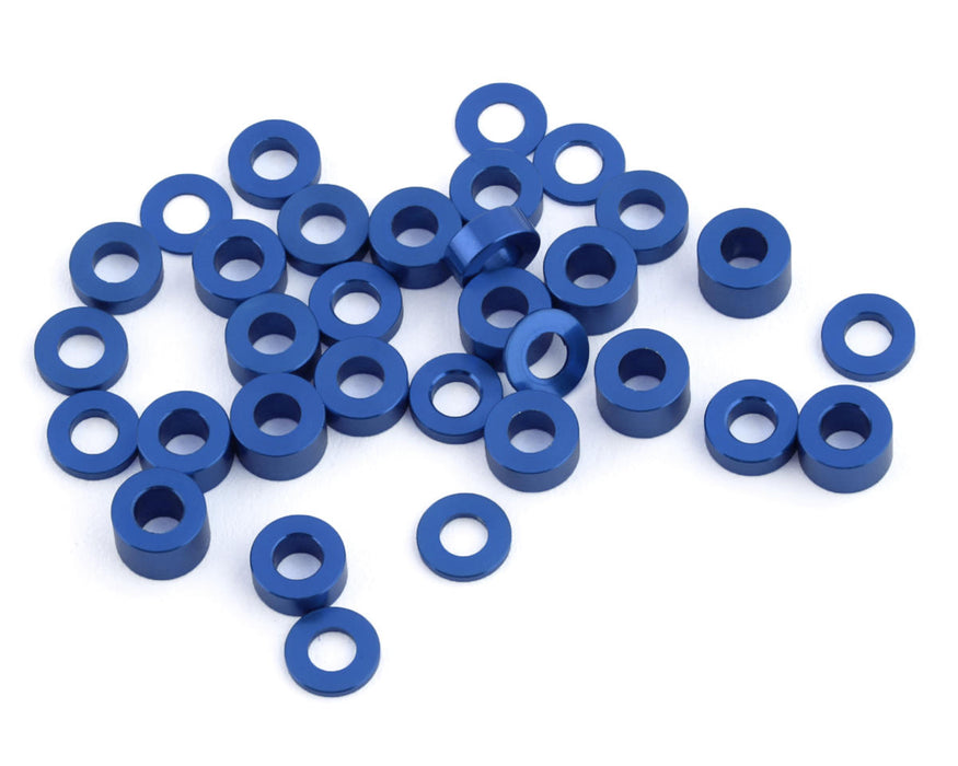 Team Brood 3x6mm 6061 Aluminum Ball Stud Washer Full Kit (Blue) (32) TBR-6061BSWFKITU