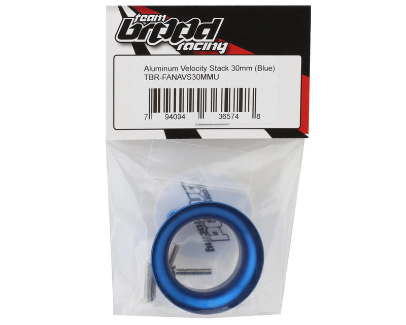 BRO-TBR-FANAVS30MMU Team Brood 30mm 6061 Aluminum Velocity Stack (Blue)