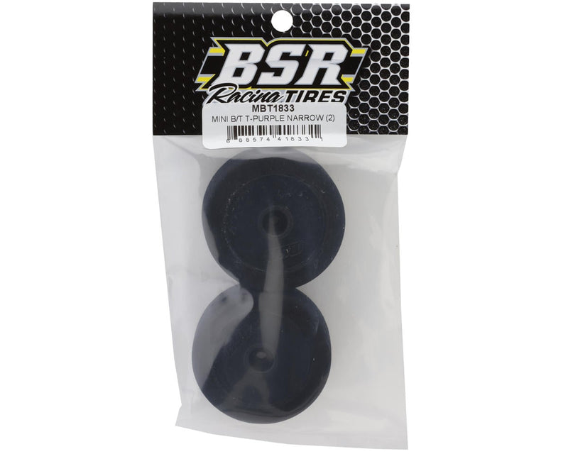 MBT1833 BSR Racing Losi Mini-B Narrow Foam Tires (2) (Purple)