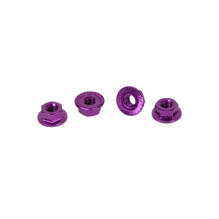 CR036 CORE RC - SERRATED ALLOY M4 NUTS; VIOLET PK 4
