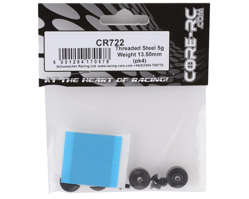 CR722 Schumacher Threaded Steel 5g Weight 13.50mm