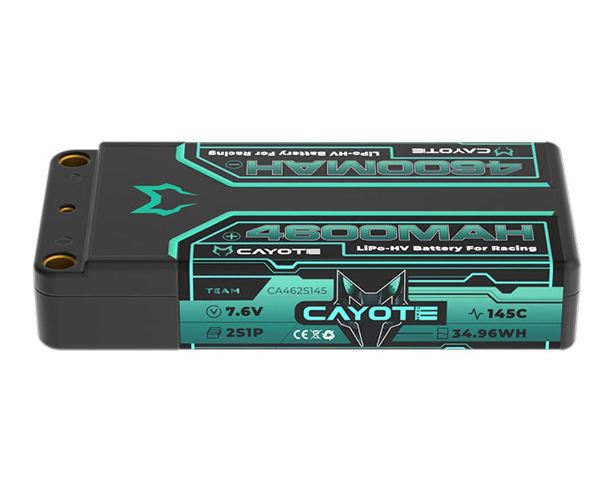 CYE462S145 Cayote 2S 145C LCG Shorty LiHV Battery (7.6V/4600mAh) w/5mm Bullets
