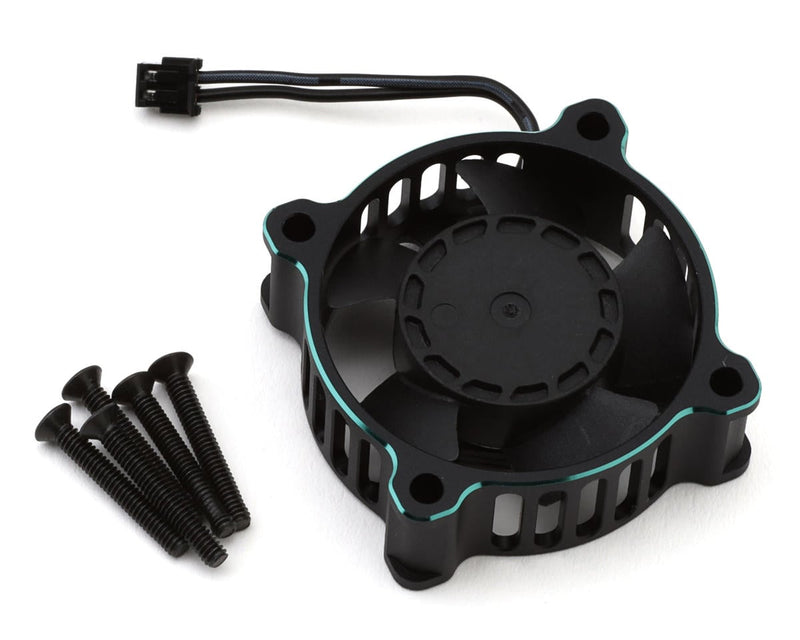 CYEAF0802 Cayote Crest 8/8 Evo Aluminum 30x30x10mm ESC Cooling Fan (Black/Aurora Green)
