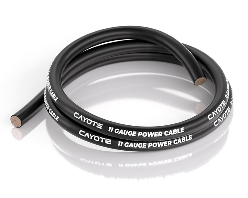 CYECW05 Cayote Thin-Wall Silicone Wire (Black) (1 Meter) (11AWG)