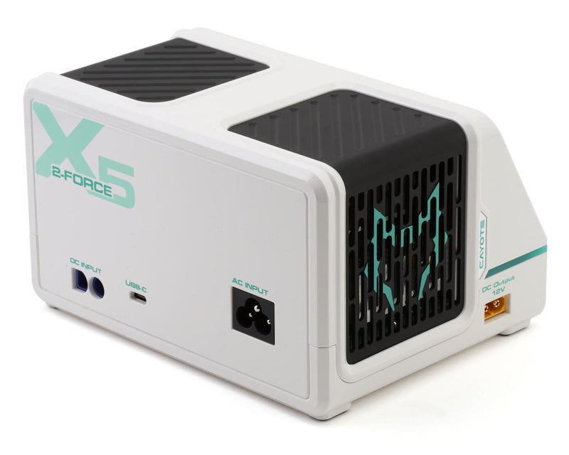 CYEG1022 Cayote 2-Force X5 Racing Dual Battery Charger w/XT90 Charge Lead (6S/40A) (AC 500W/DC 1400W)