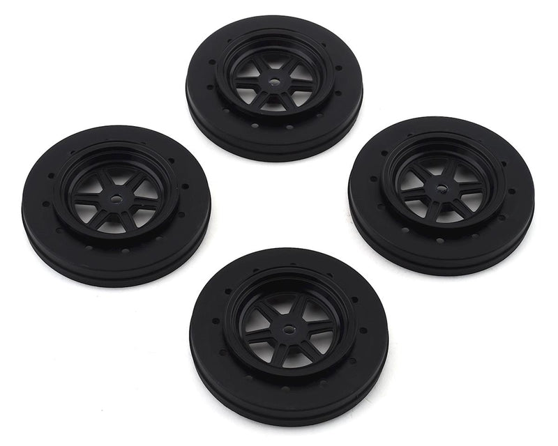 DERGDFAB DE Racing Gambler Drag Racing Front Wheels (Black) w/12mm Hex