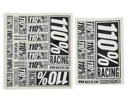 110-T00011 110% Racing Logo Stickers