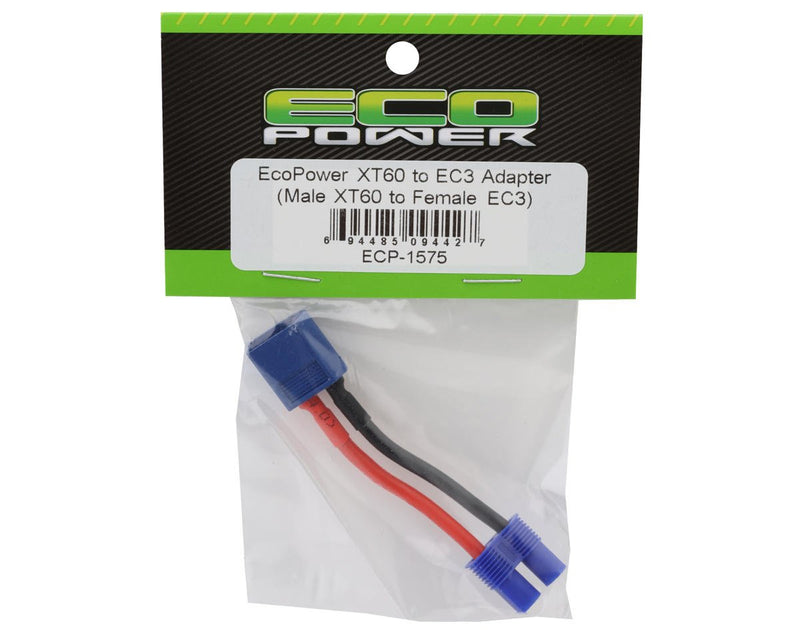 ECP-1575 EcoPower XT60 to EC3 Adapter (Male XT60 to Female EC3)