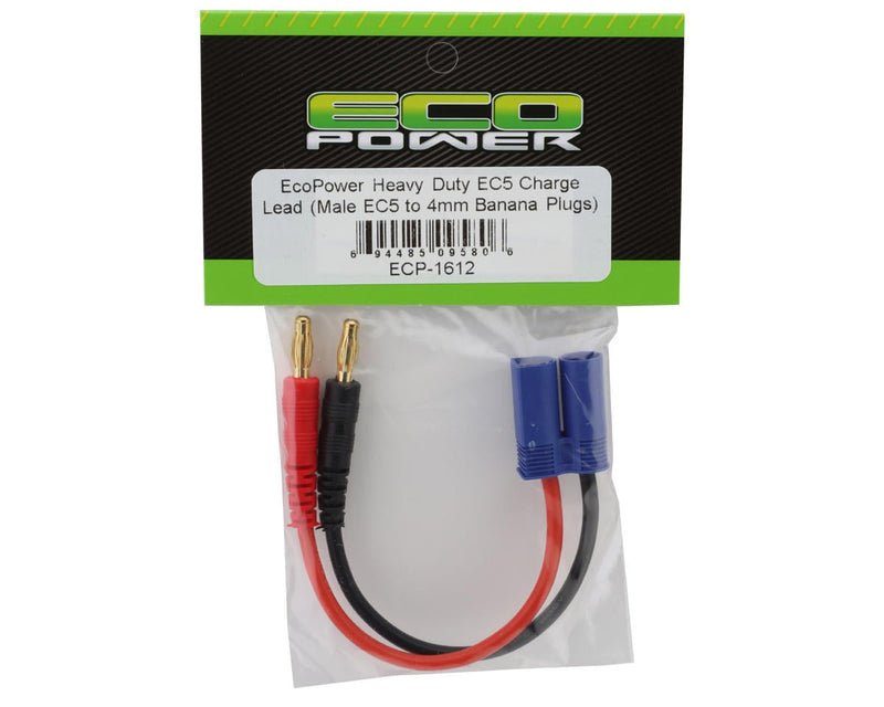 ECP-1612 EcoPower Heavy Duty EC5 Charge Lead (Male EC5 to 4mm Banana Plugs)
